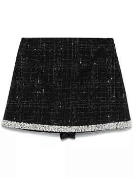 Maje юбка-шорты с кристаллами, черный