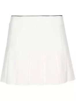 Maje юбка-шорты средней посадки со складками, белый