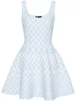 Maje жаккардовое платье без рукавов, синий