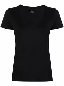 Majestic Filatures футболка с U-образным вырезом, черный