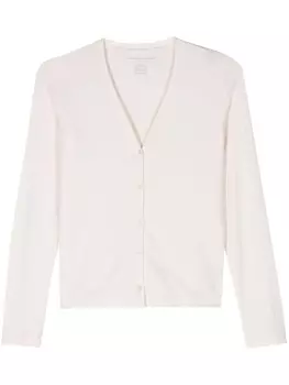 Majestic Filatures кардиган с V-образным вырезом, нейтральный цвет