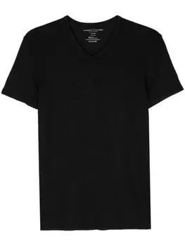 Majestic Filatures льняная футболка с V-образным вырезом, черный
