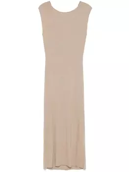 Majestic Filatures платье макси из джерси, коричневый