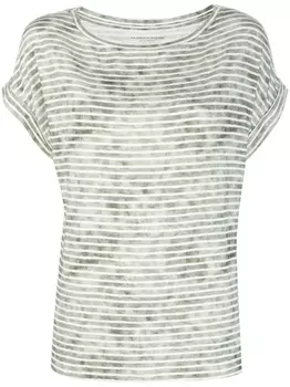 Majestic Filatures полосатая футболка, зеленый