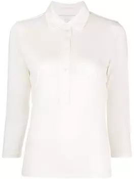 Majestic Filatures рубашка поло с рукавами три четверти, белый