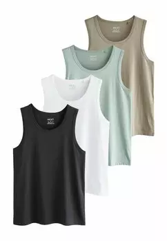 Майка 4 PACK REGULAR FIT Next, белый