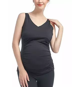 Майка Active для кормления грудью с V-образным вырезом для беременных kimi + kai, черный