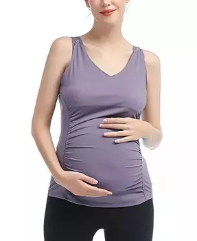 Майка Active для кормления грудью с V-образным вырезом для беременных kimi + kai, фиолетовый