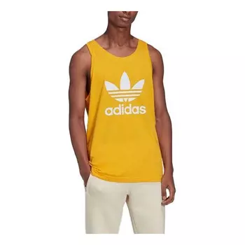 Майка Adidas Alphabet Logo Printing Round Neck Sports Gold Color Vest, Желтый