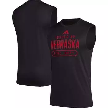 Майка adidas Nebraska Huskers, черный