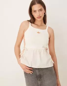 майка Adidas Originals crochet 3 в цвете off white