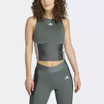 Майка adidas Performance "HYGLM CRO TK Q1", цвет Legend Ivy / White