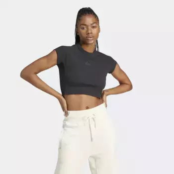 Майка Adidas Sportswear "W LNG RIB TEE", черный