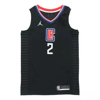 Майка Air Jordan NBA Basketball Sports Jersey SW Fan Edition 20-21 Season Los Angeles Clippers Leonard 2 Black, черный