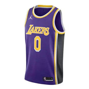 Майка Air Jordan NBA Retro Sports Basketball Jersey/Vest Los Angeles Lakers Kuzma 0 Purple, фиолетовый