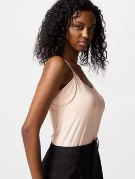 Майка airism acetribra Uniqlo, бежевый