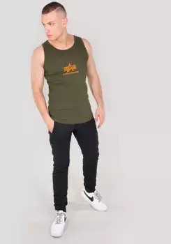 Майка Alpha Industries " Alpha Industries Men - Tanks Logo Tank", зеленый