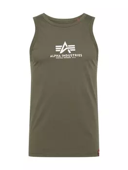 Майка ALPHA INDUSTRIES Regular fit Shirt, оливковый