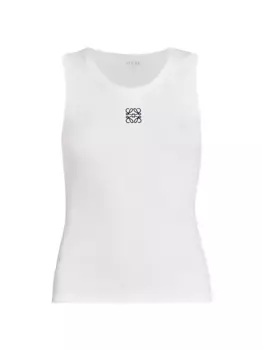 Майка Anagram в рубчик Loewe, белый