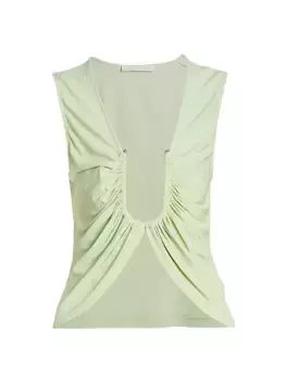 Майка Arced Palm с U-образным кольцом Christopher Esber, цвет pistachio