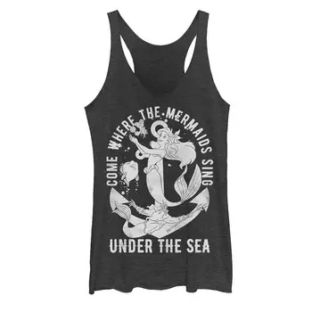 Майка Ariel Anchor Under The Sea для юниоров из мультфильма «Русалочка» Диснея Licensed Character, цвет Black Heather