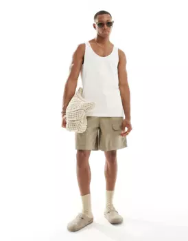 Майка Asos Design Heavyweight, кремовый