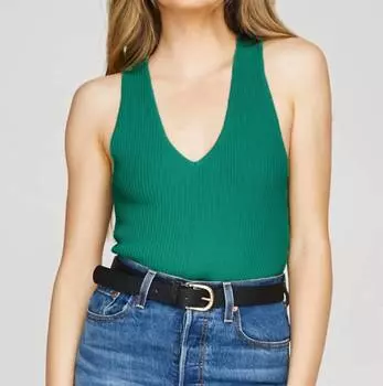 Майка Astor с V-образным вырезом, цвет Spring Green Gentle Fawn