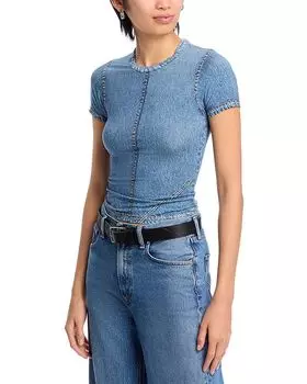 Майка-бэби топ Miramar из джерси rag & bone, синий