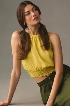 Майка Bella Dahl на бретельках с застежкой, желтый