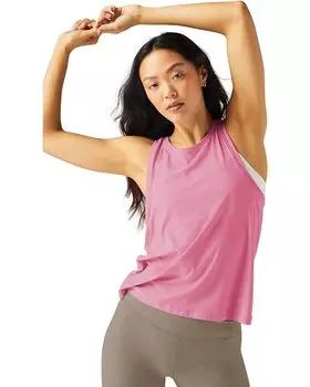 Майка Beyond Yoga Featherweight Rebalance Tank, цвет Pink Bloom Heather