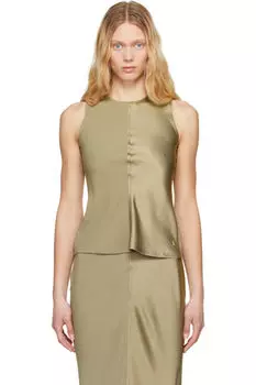 Майка без рукавов цвета тауп AMI Paris