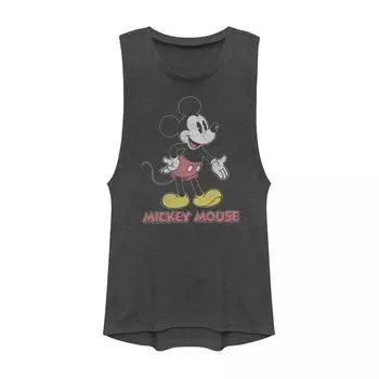 Майка без рукавов Disney's Mickey Mouse с потертым портретом и логотипом Licensed Character