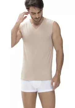Майка без рукавов, однотонная, мужская mey, цвет Light Beige