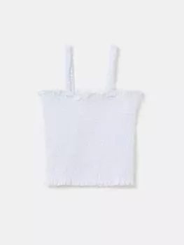 Майка без рукавов с присборенной строчкой Ovs, цвет optical white