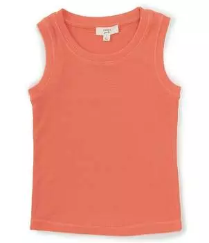 Майка без рукавов в рубчик A Loves A Big Girls 7–16, оранжевый