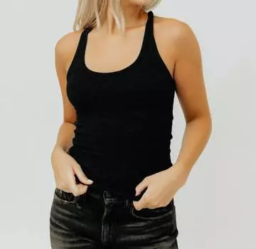 Майка Bianca черного цвета AGOLDE