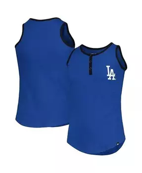 Майка Big Girls Royal Los Angeles Dodgers Henley New Era, синий