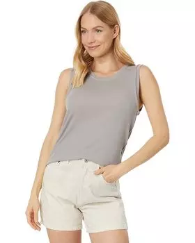 Майка bobi Los Angeles Exposed Seam Shell Tank, цвет Lead