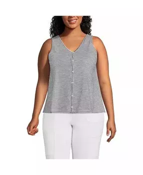 Майка больших размеров Lands' End, белый