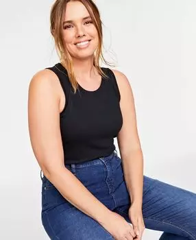 Майка больших размеров в рубчик On 34th