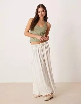 Майка-борцовка Abercrombie & Fitch с круглым вырезом зеленого цвета