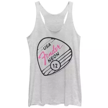 Майка-борцовка Fender USA Neon 12 Juniors Licensed Character, цвет white heather