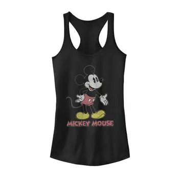 Майка-борцовка с потертым портретом и логотипом Disney's Mickey Mouse Licensed Character