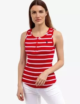 Майка-борцовка в рубчик U.S. Polo Assn., красный