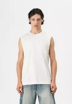 Майка BOXY CUTOFF POCKET TANK SOLID Hollister Co., светло-серый