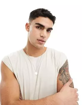 Майка Brave Soul с необработанными краями из светлого камня