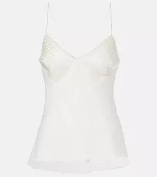 Майка Bridal из шелкового жоржета Opache Max Mara, цвет bianco seta