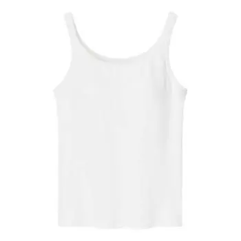 Майка-бюстгальтер Uniqlo Airism Cotton Ribbed, белый