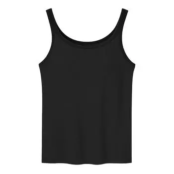 Майка-бюстгальтер Uniqlo Airism Cotton Ribbed, черный