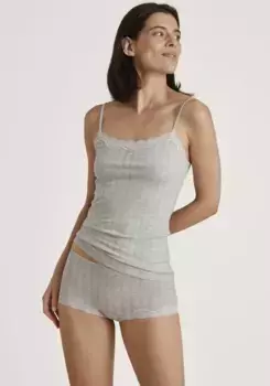 Майка CALIDA "Etude Toujours", топ на узких регулируемых атласных бретелях, серый